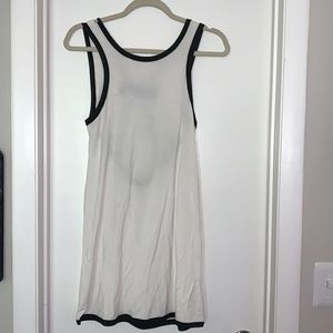 White Shift Dress with Back Cut-out